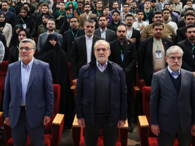 مراسم گرامیداشت روز دانشجو با حضور رئیس جمهور در دانشگاه علوم پزشکی شهید بهشتی برگزار شد
